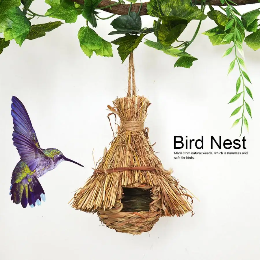 Плетеный вручную бамбуковый лист птичье гнездо подвесной домик для отдыха в виде