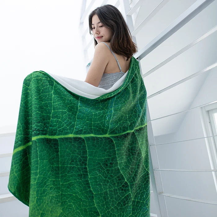 Супер мягкое Творческое моделирование листьев банное полотенце сверхтонкое