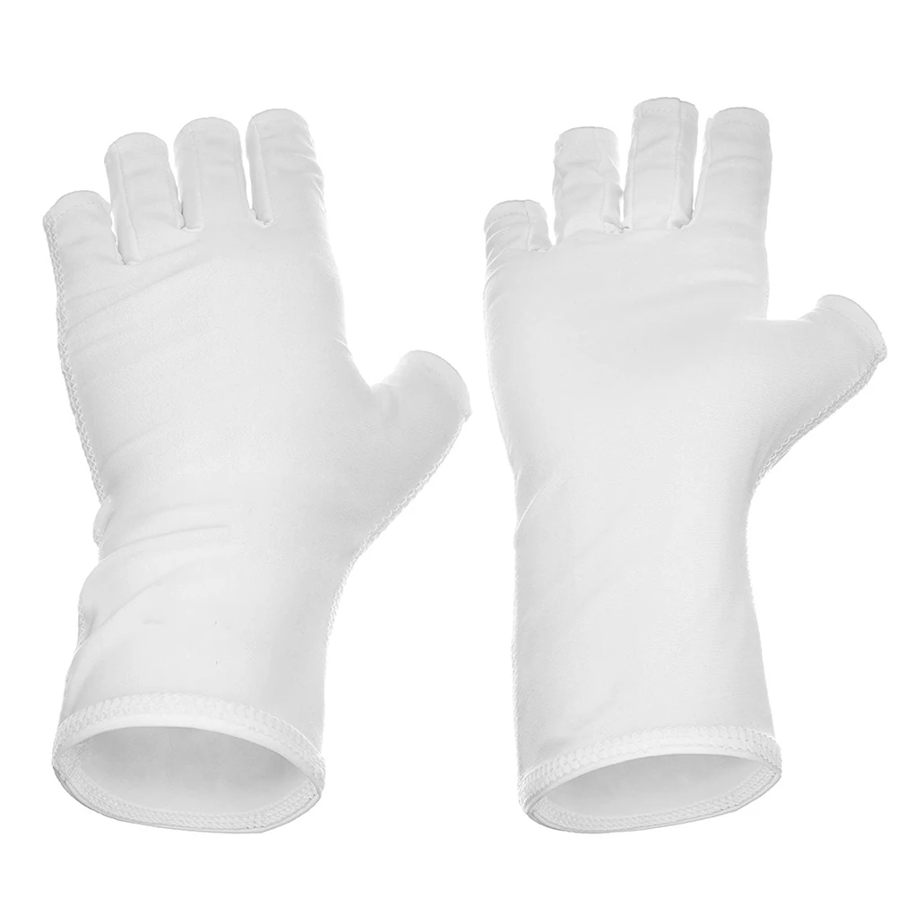 

Pair Nails UV Lamp Led Light Shield Glove Anti Uv Glove Sunblock Protection Shield Driving Gloves Manicures Nail Art Dryer Tools