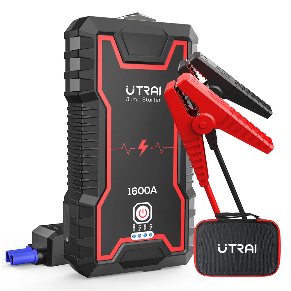 UTRAI стартер скачка автомобиля 16000mAh внешний аккумулятор Портативное аварийное