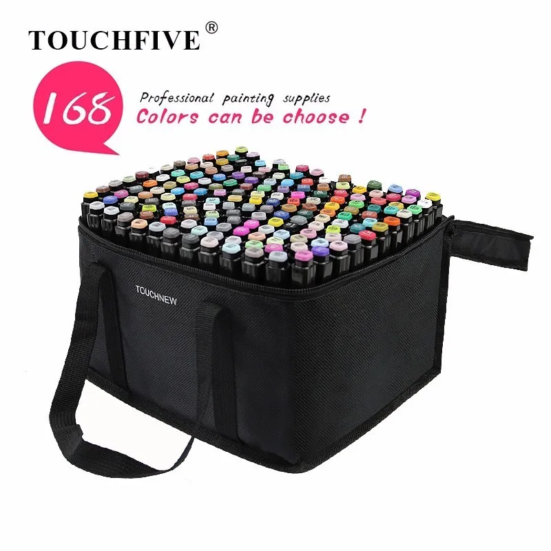 

Touchfive unique art markers, 168 colors, double head, artist, sketch, oily, alcohol-based, pen for anime painting