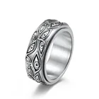 Винтажное кольцо в стиле панк с резными глазами для мужчин и женщин