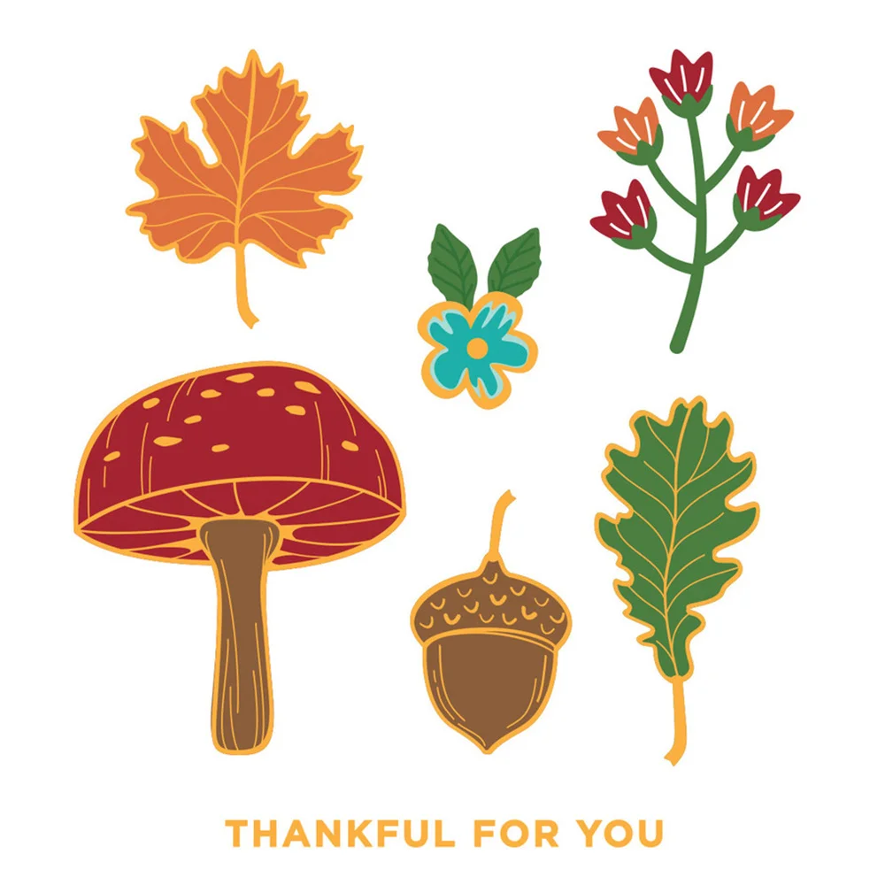 

New Glimmering Autumn Woods Solid Hot Foil Plate Scrapbook Diary Decoration Embossing Template Diy Greeting Card Handmade 2021