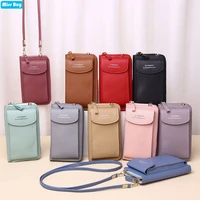 Women Shoulder Bag Leather Phone Pouch For iPhone Pro Max Samsung A51 F42 A12 Xiaomi Moto Case Girl Crossbody Phone Bag Purse