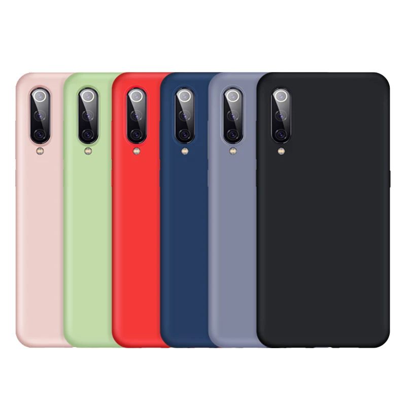 Ультратонкий чехол из жидкого силикона для Xiaomi Mi 9 Redmi 7 Note мягкая задняя крышка