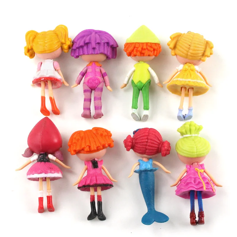 8 шт./компл. см Mini Lalaloopsy фигурки из ПВХ куклы Eyes игрушки для девочек Классические в