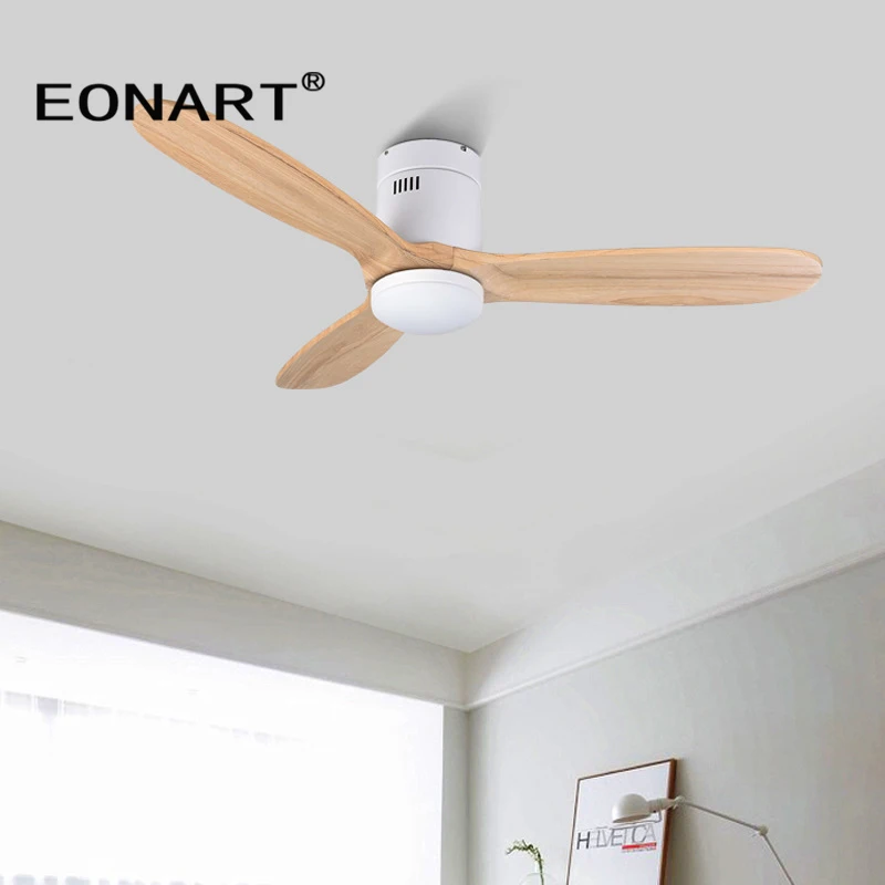 Современный потолочный вентилятор из дерева Северной Европы 52 дюйма