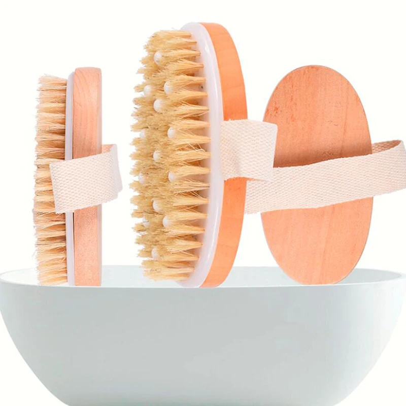 

New Exfoliating Bath Brush Dry Skin Body Brush Back Exfoliator Back Brush Medium Strength Body Exfoliating Skin Bath Brush