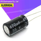 10 шт. 35V470UF 10*17 мм 470 мкФ 35V 10*17 электролитический конденсатор с алюминиевой крышкой, новый оригинальный