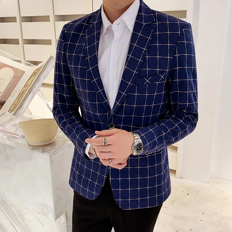 Мужской костюм высококачественный мужской блейзер Модный повседневный