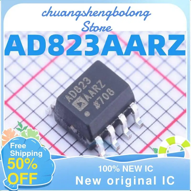 

10-200PCS AD823AARZ SOP-8 Wide supply voltage dual channel New original IC
