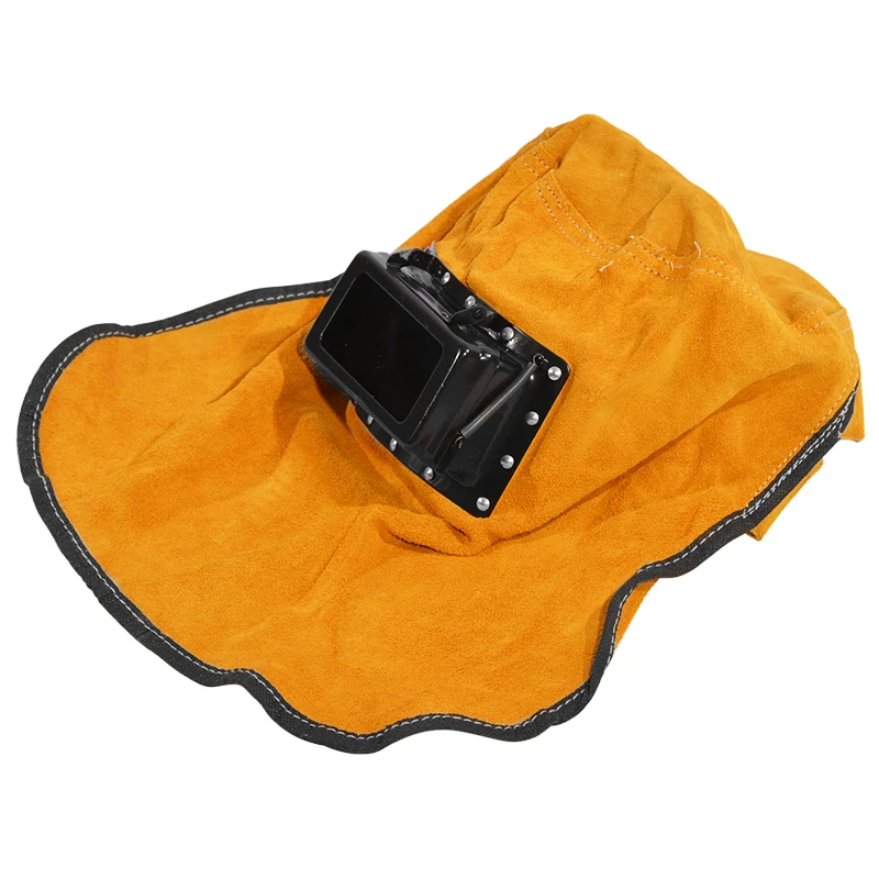 

Welding Hood Helmet Glasses Protection Mask Overhead Labor Safely Security Clothes Adjustable Comfortable Leather Protected Lens