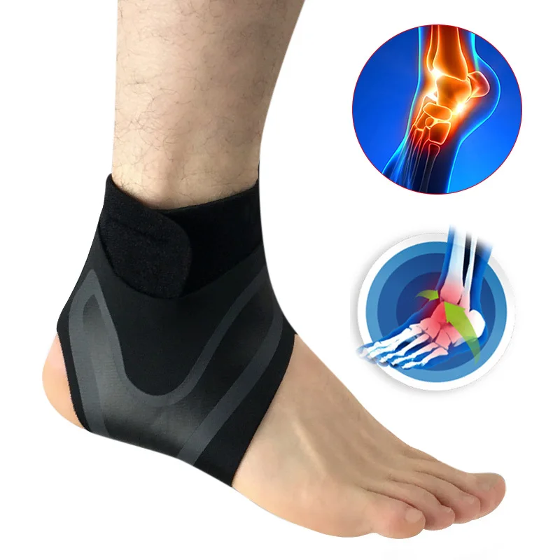 

Left/Right Feet Sleeve Ankle Support Socks Compression Anti Sprain Heel Protective Pressurizable Bandage Ankle Support Foot BN