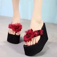 shows woman wedges 811cm pumps women shoes size 41 floral slides platform flip flops women slippers wedge flip flop mules femme