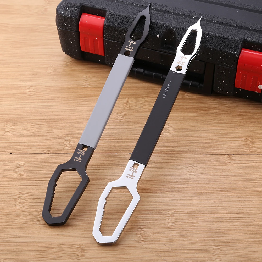 

Ключ с двумя головками, многофункциональные гаечные ключи, ручные инструменты для ремонта автомобиля, велосипеда, храповой ключ, универсал...