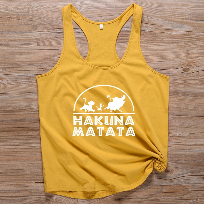 Женская Винтажная футболка с надписью Hakuna Matata милый топ рисунком льва короля