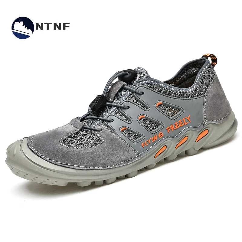 Mens Mountain Trekking Shoes Outdoor Climbing Hiking Hunting Fishing Sneakers Male High Quality Breathable Aqua Water | Спорт и