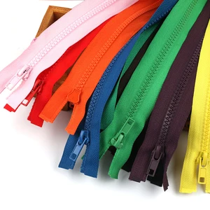 5Pcs 40-70cm long  No. 5 resin Multicolor open tail zipper coat down jacket coat children's zipper c