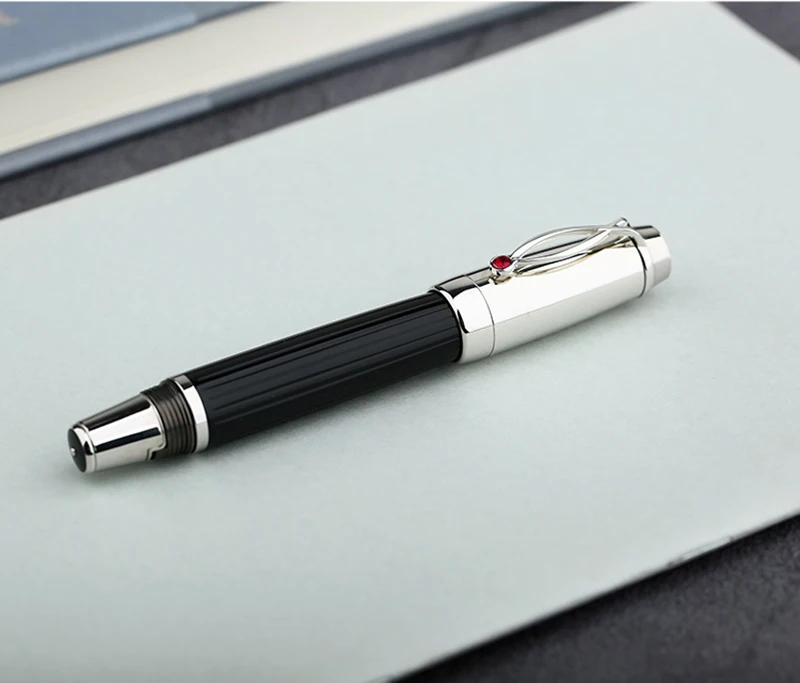 Ручка перьевая Moonman X1 с выдвижными чернилами иридиевая ручка EF/F Nib черная/белая