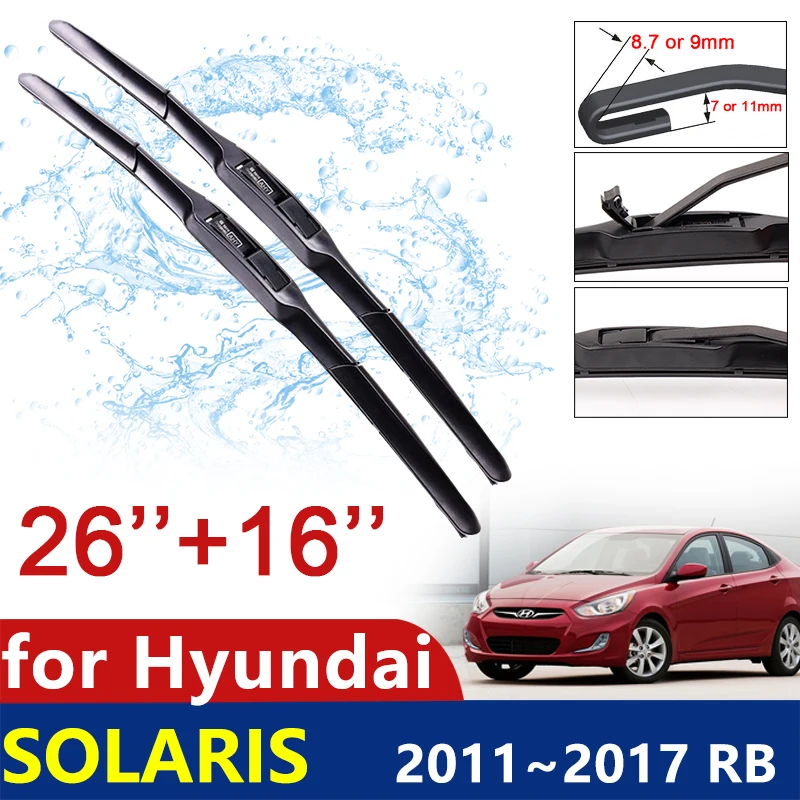 Щетка стеклоочистителя для Hyundai Solaris Accent 2011 ~ 2017 RB стеклоочистители автомобильные