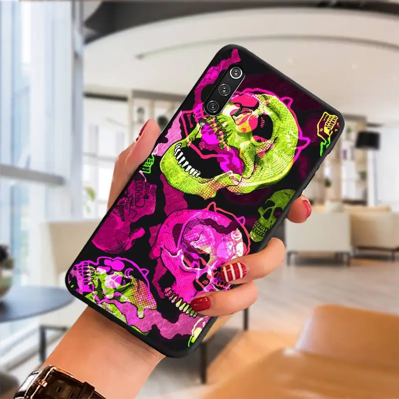 

Skull Rose Phone Case For Huawei P9 P10 P20 P30 SMART P40 Cover Fundas Coque