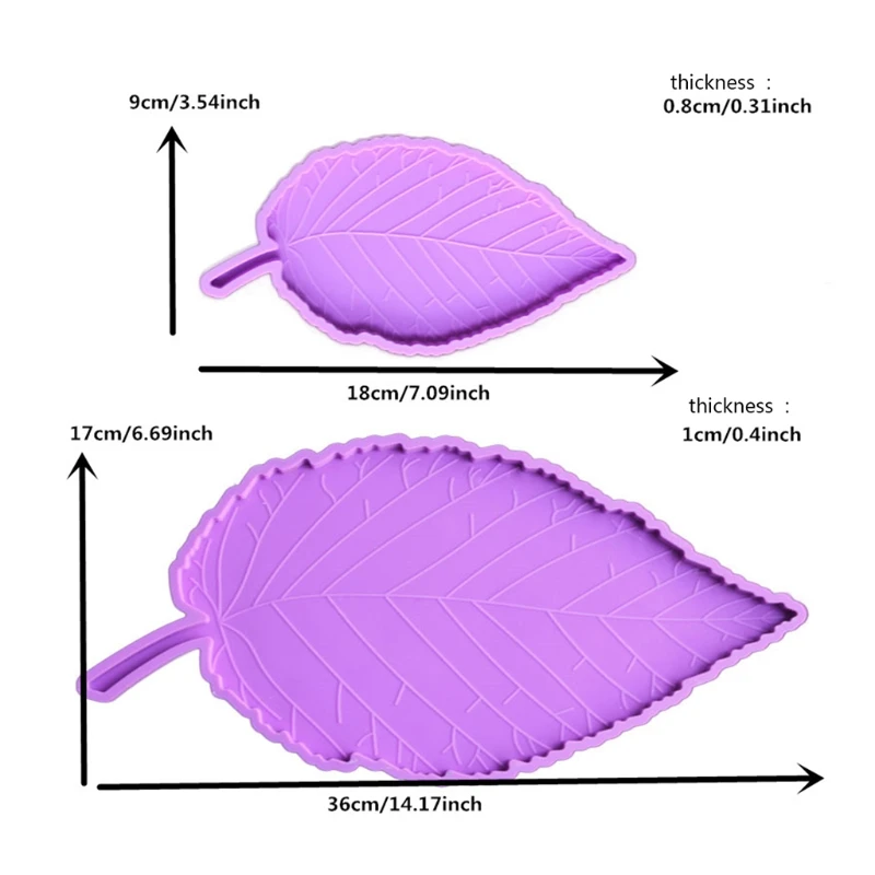 

Large Leaf Tray Coaster Molds Silicone Leaves Coasters Bowl Mat Resin Casting Molds Maple Leaf Silicone Molds Craft Tool