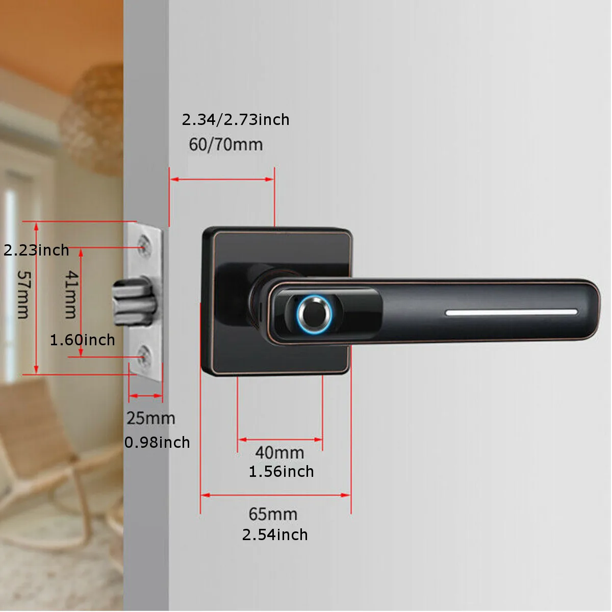 Прочный умный электронный замок с отпечатком пальца usb зарядка из нержавеющей стали дверь безопасность биометрический полупроводниковый чувствительный домашний замок