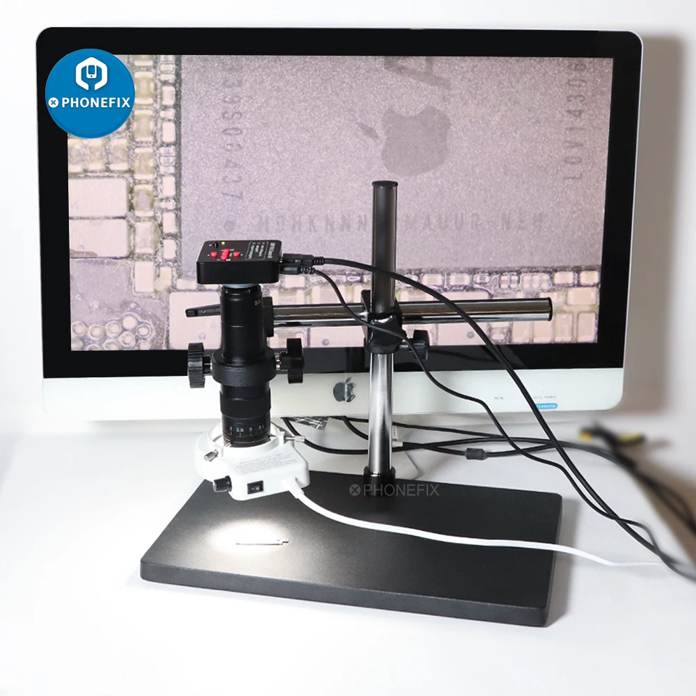 Цифровой USB-микроскоп 38MP HDMI видеокамера 360 ° регулируемая подставка для