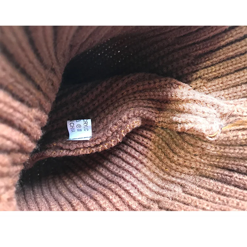 Зимняя вязаная шапка с рваными отверстиями для взрослых женщин и мужчин