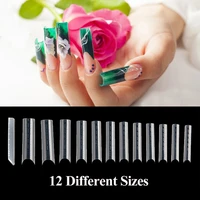 120pcslot dual nail forms false nail tips mold model poly uv acrylic gels system diy french nails decoration mix sizes manicure
