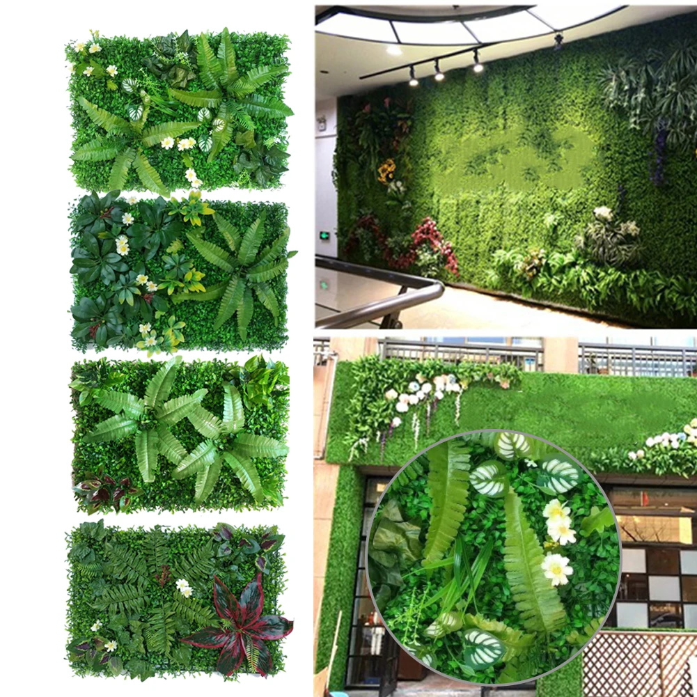 

1pc Fake Lawn Artificial Green Grass Square Plastic Lawn Plant Home Wall Decoration 40*60cm Decor New