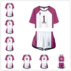 Униформа Чирлидера Haikyuu, костюм для косплея аниме, тонкие летние шорты с коротким рукавом, крутая футболка с открытым пупком для женщин