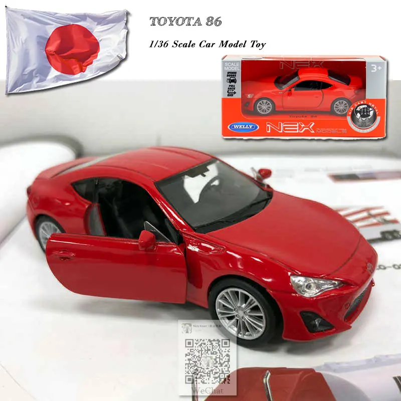 WELLY 1/36 детские игрушки TOYOTA 86 Литые металлические автомобильные для коллекции