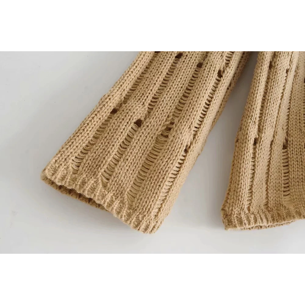 Женский Свободный Вязаный Свитер оверсайз женские винтажные пуловеры без