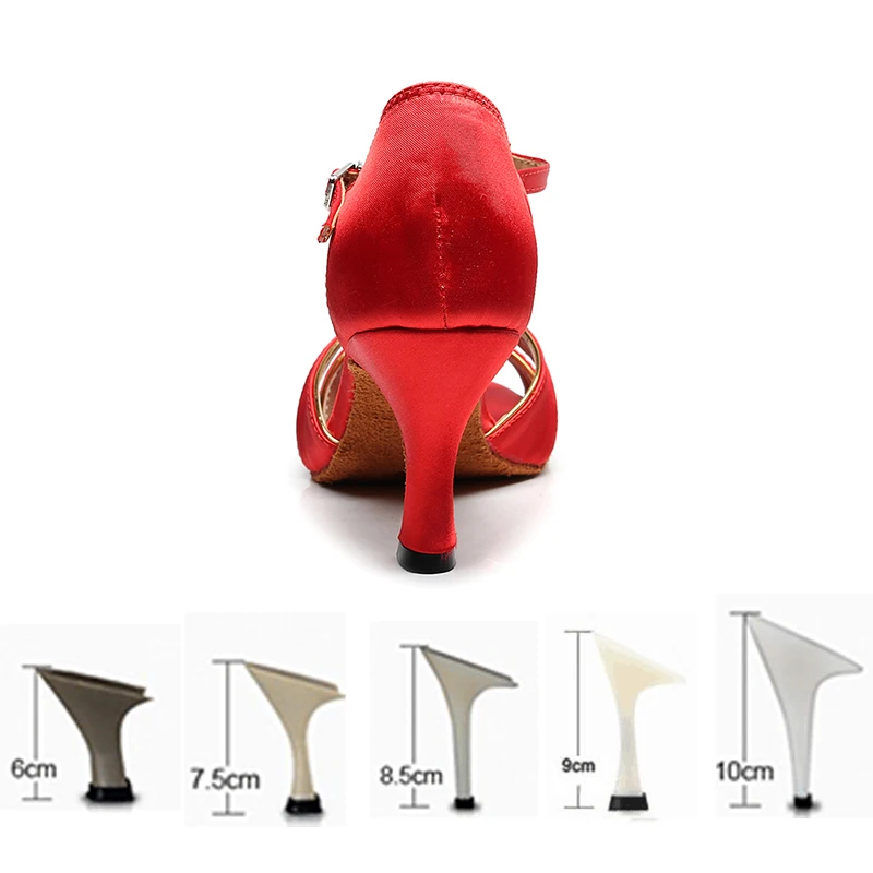 Туфли женские профессиональные атласные мягкая подошва высокий каблук 6 10 см