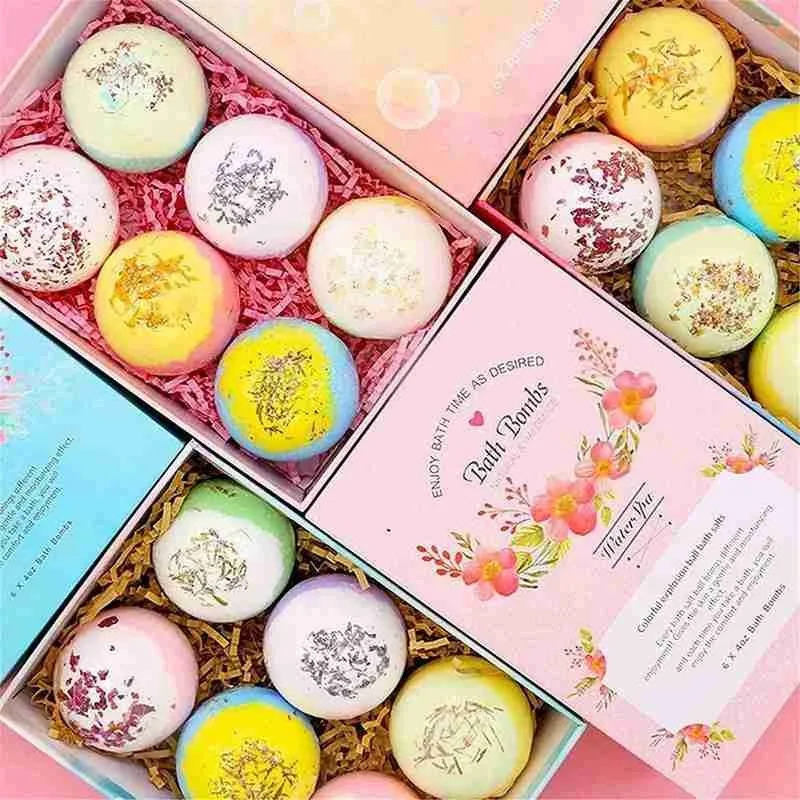 

110g Explosive Bath Bomb Salt Ball Essential Oil Bubble Bath Ball Bath Flower Female Bath Salt Stress Relief Salts Bath Bombs