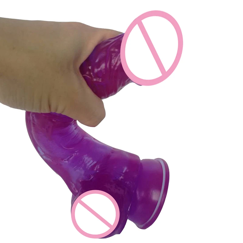 9.44 Inch Purple Giant Dildo Realistic Balls Extreme Big Flexible Penis Super Huge PVC Dick with Strong Suction Cup for Women | Красота и