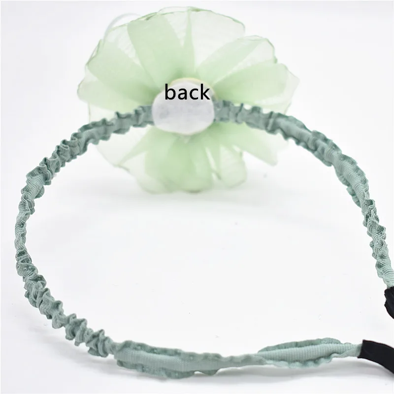 Корейская Кружевная повязка на голову украшение из жемчуга блесток лук-резинки