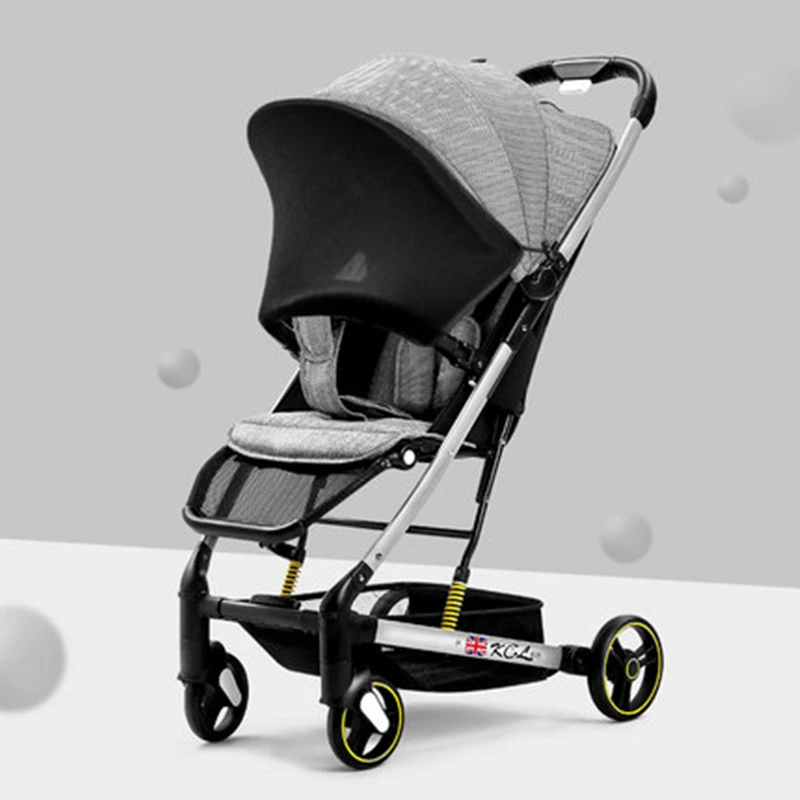 Легкая простая складная детская коляска с откидной спинкой портативная зонтиком