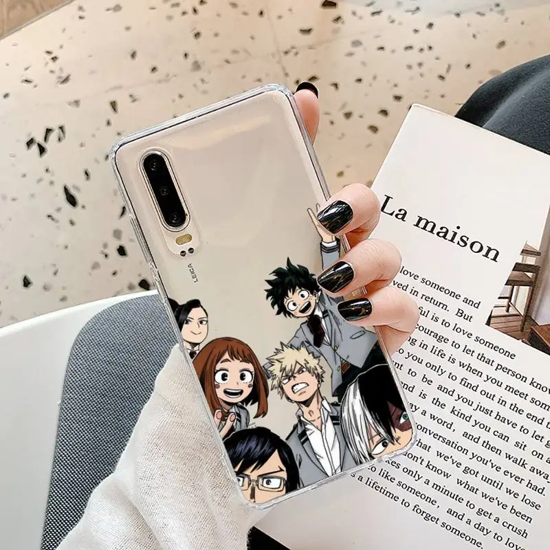 

Anime My Hero Academia Phone Case Transparent for Samsung A71 S9 10 20 HUAWEI p30 40 honor 10i 8x xiaomi note 8 Pro 10t 11