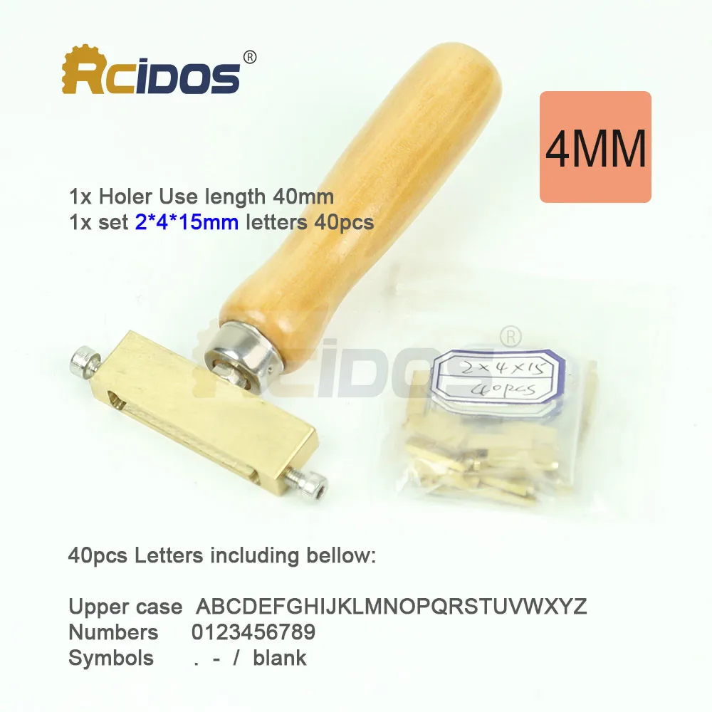 4mm Holder-letters RCIDOS ручной огонь нагревается горячей фольги штамповки инструменты, романтическая книга боковой дуги штамповки фольги передачи печати инструменты - Цвет: 4mm Holder-letters