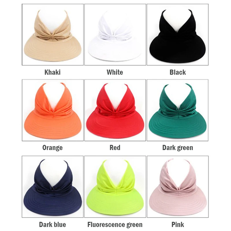 New For Women Sun Visor Hats Female Anti-ultraviolet Empty Hat UV Protection