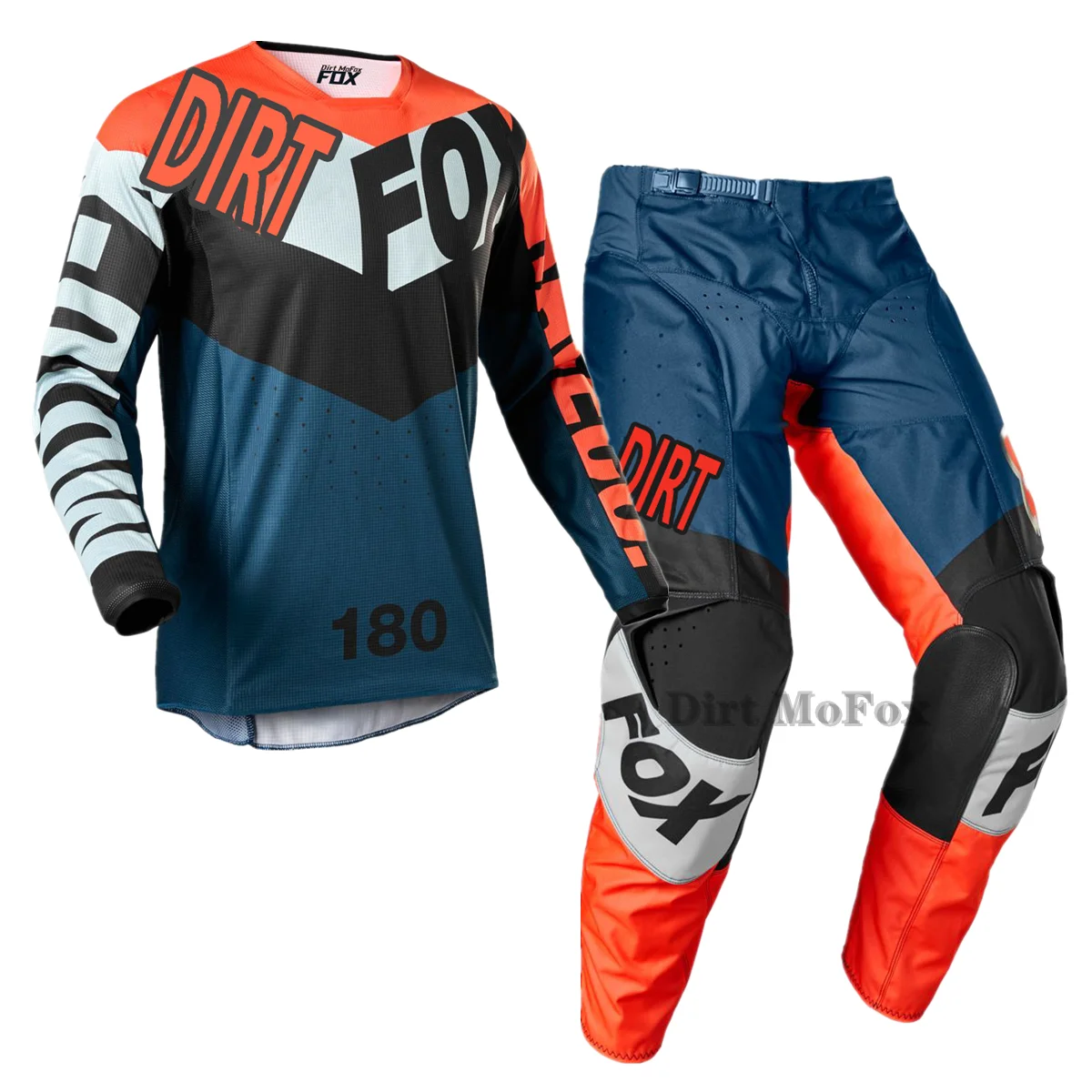 Dirt Mo Fox MX 180/360 Motocross Jersey Pants Gear Set For Honda Motorbike MTB Bike Mountain Bicycle Street Moto Suit | Автомобили и