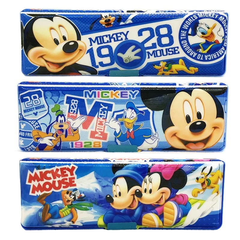 Чехол для карандашей с изображением Микки и Минни Диснея разноцветный большой