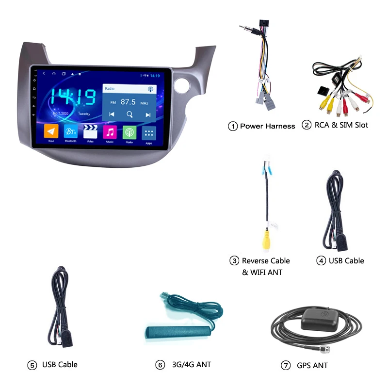 

Android 10 Car Radio For Honda Fit 2008-2013 Right Hand Drive Stereo Receiver GPS Navigation Auto Video Multimedia Player