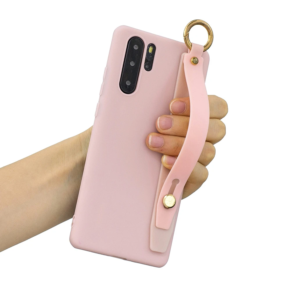 Wrist Strap Holder Case For Samsung Galaxy Note 10 Plus Ultra-thin Soft Silicone Wristband Back Cover iPhone 11 Pro Max Capa |