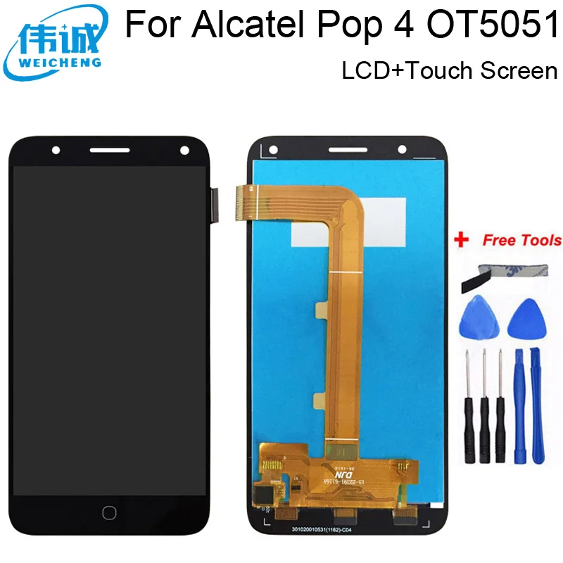 Сенсорный экран 5 0 дюйма для Alcatel One Touch Pop 4 lcd 5051 5051D 5051X 5051J 5051M OT5051 дигитайзер