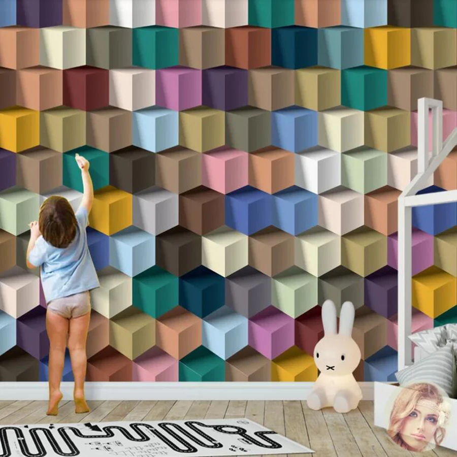 Milofi на заказ большие 3D современный минималист со стразами в виде геометрических