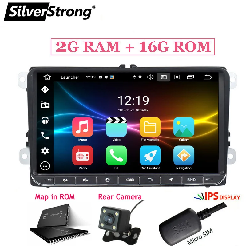902BM3-2G16G SilverStrong 9 дюймов ips матрица Android9.0 автомобильный DVD для VW Passat mk5 Golf6 для Polo Android Радио RDS TPMS-902BM3 - Цвет: 902BM3-2G16G
