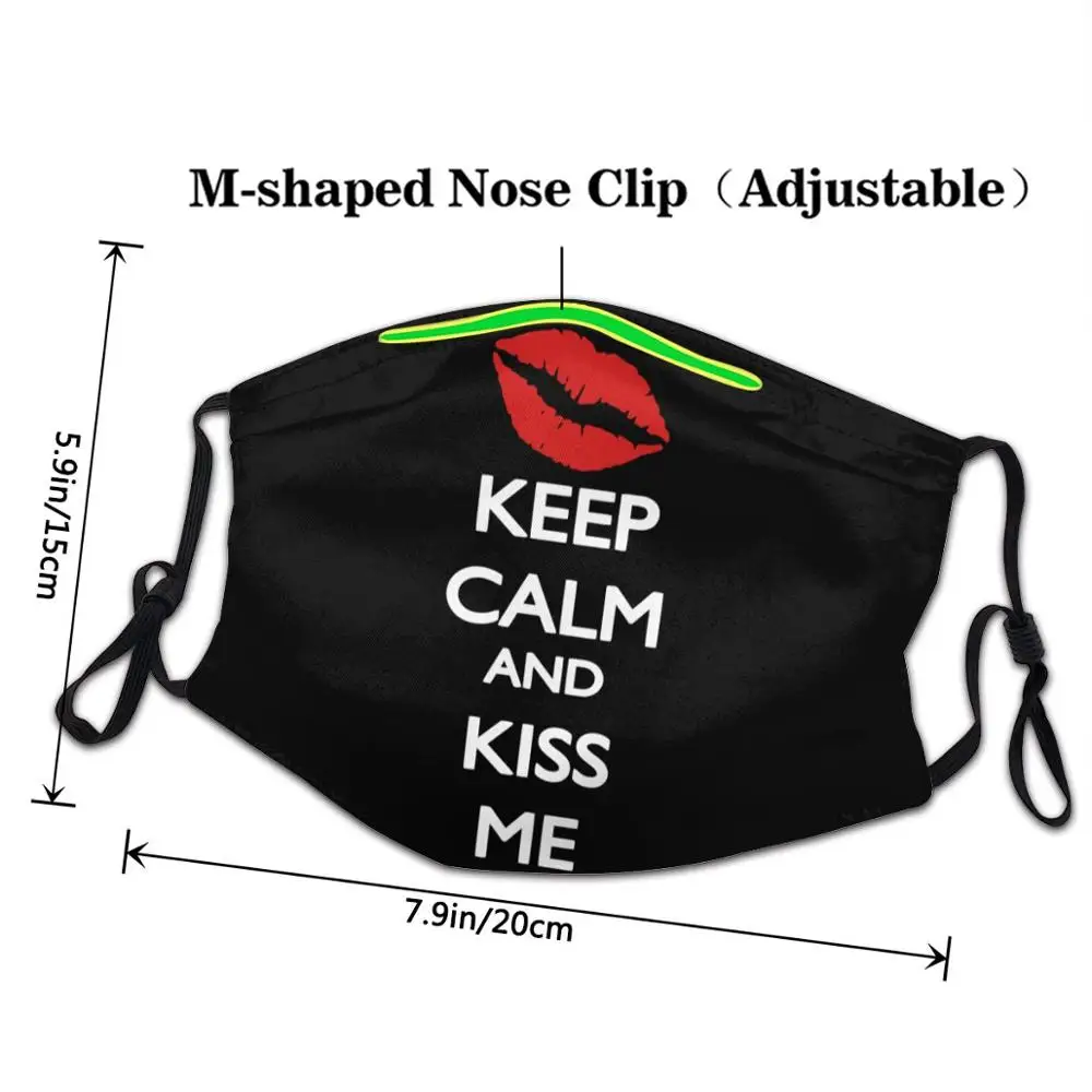 Маска для лица с фильтром Keep Calm And Kiss Me | Аксессуары одежды